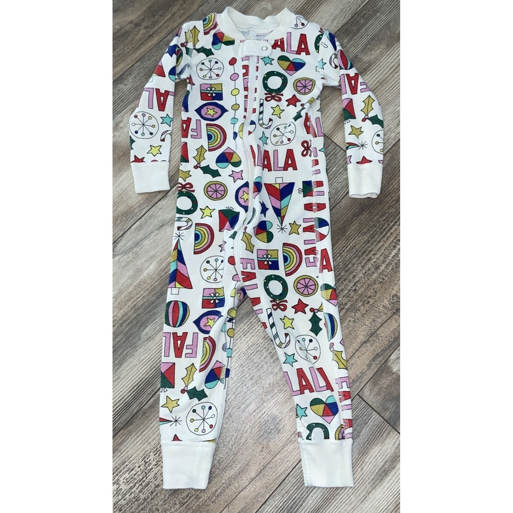 Hanna Andersson Baby Zip In Sleeper Organic Cotton‎ Holiday Christmas 2T 85CM